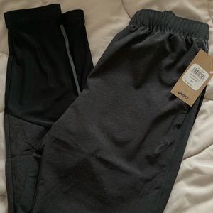 Mens Black asics jogger pants